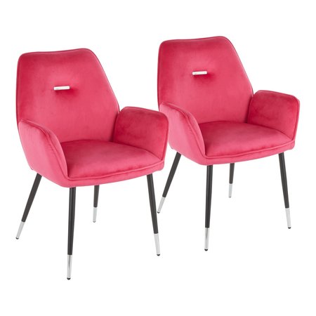 LUMISOURCE Wendy Chair - Set of 2 PR CH-WENDY BKHP2